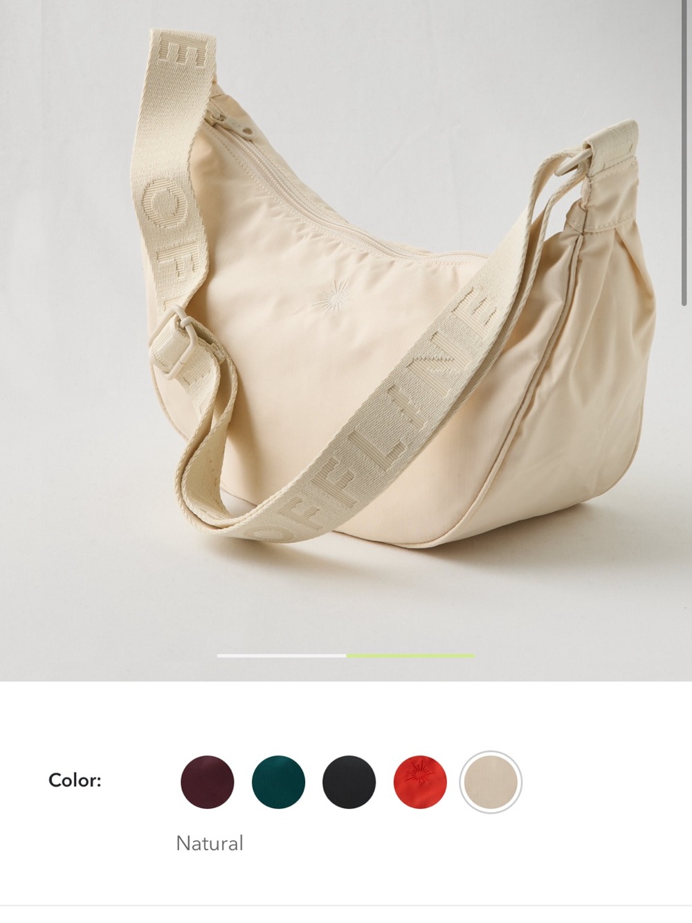 Aerie sporty crescent bag